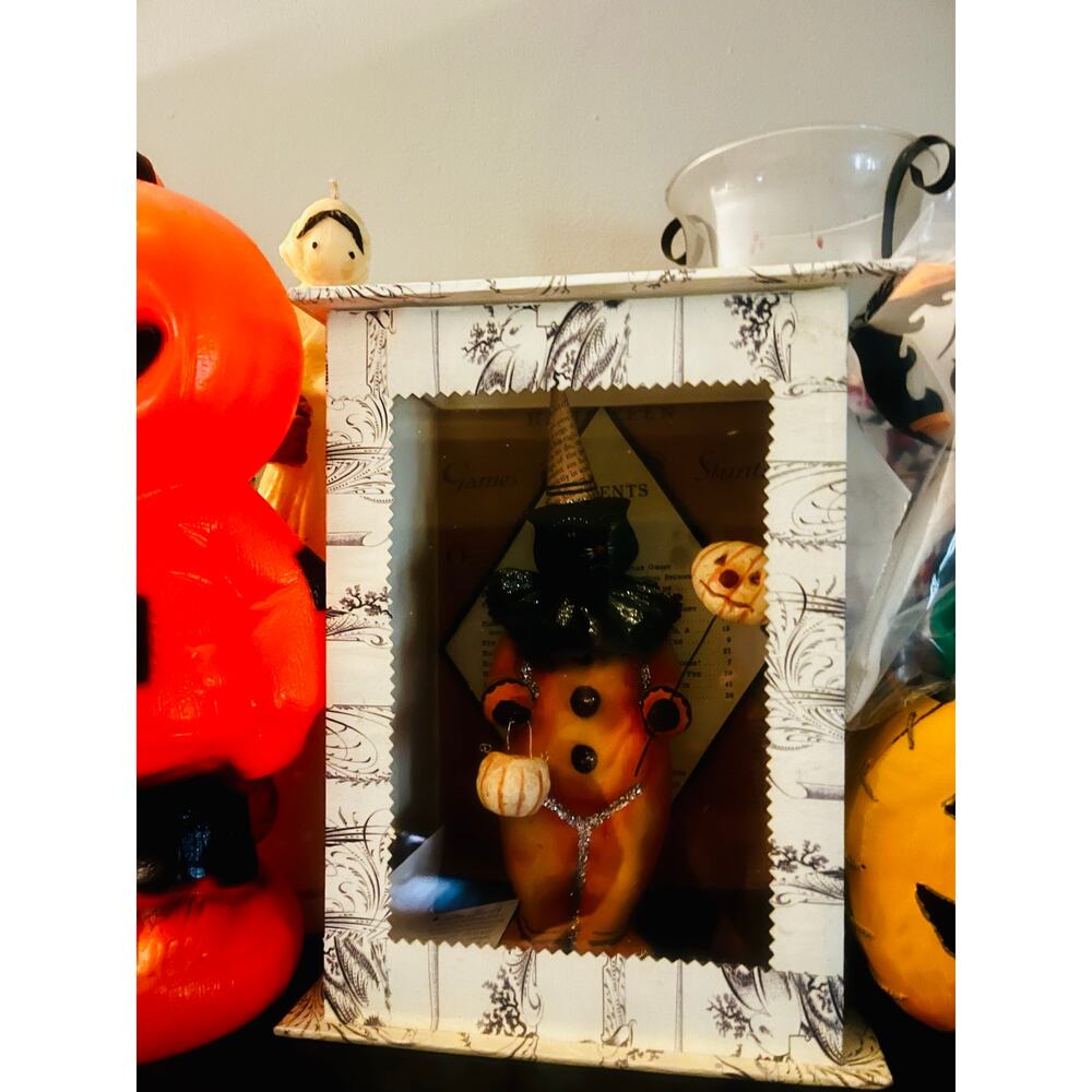 RARE limited Halloween cat ruff magic wand creepy pumpkin bucket Bethany FAUST - Picture 3 of 5